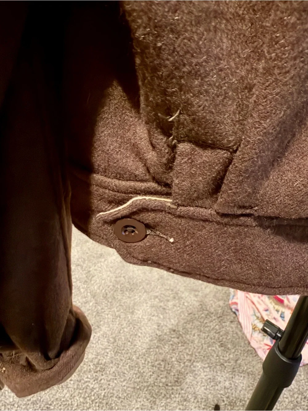 Men's French Military Field Jacket — Brass Button Detail